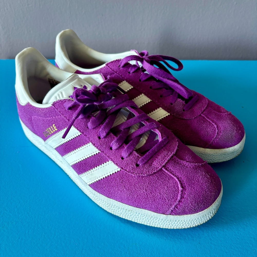 Purple Adidas Gazelles
